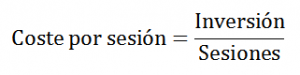 Formula para calcular el coste por sesión en SEO